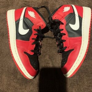 Jordan Kids Red and Black Sneakers